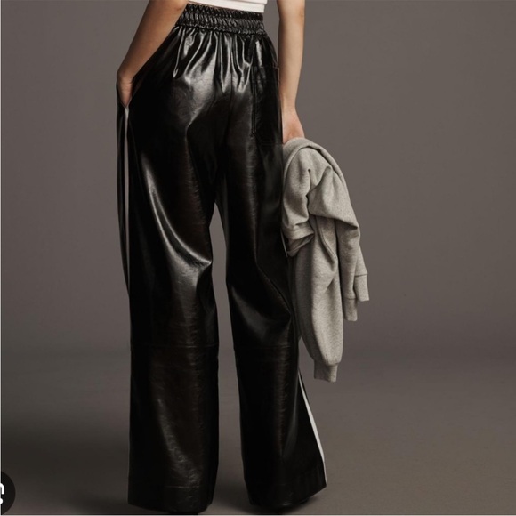 NWT Anthropologie Faux Leather Pants - Medium Petite - Picture 3 of 9
